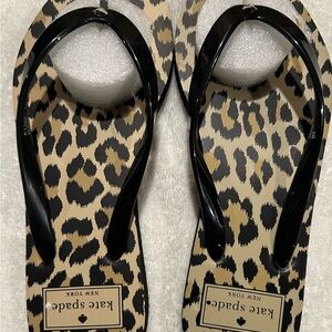Kate Spade Black and Tan Leopard Sandals